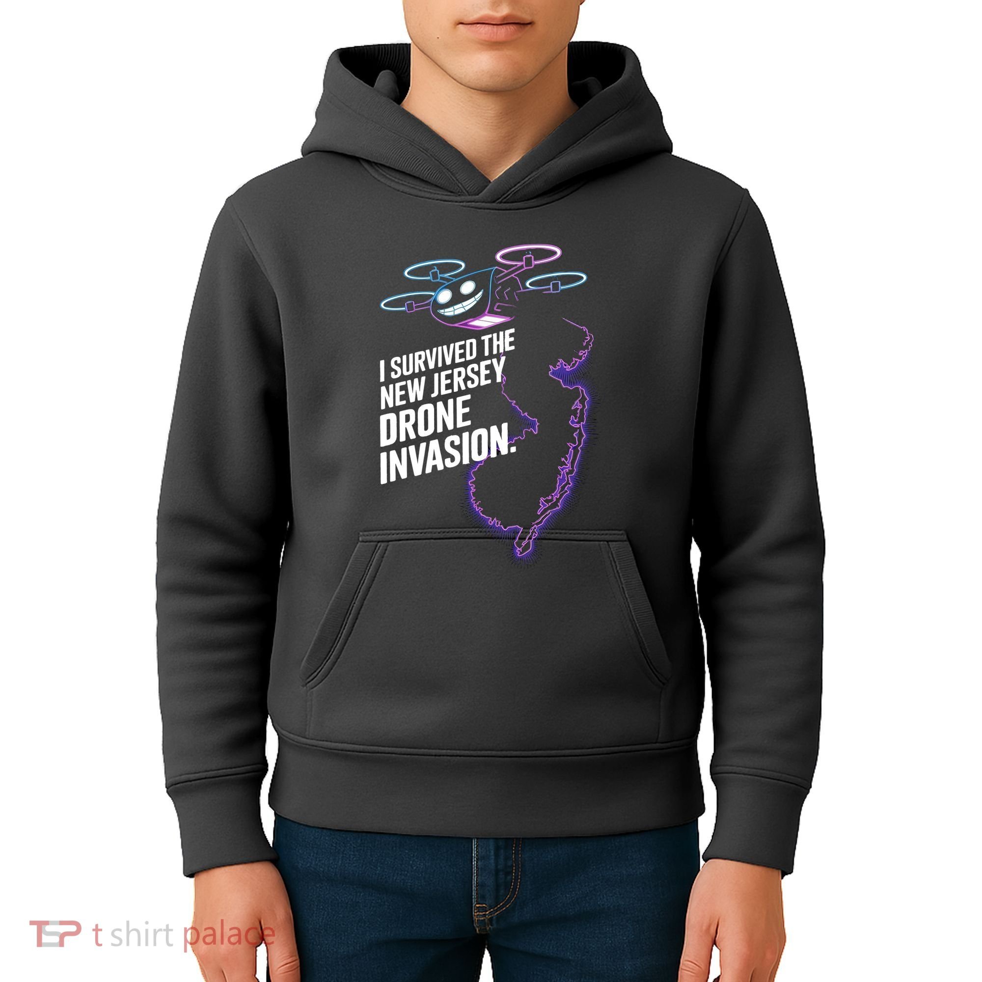 I Survived The New Jersey Drone Invasion Kids Hoodie