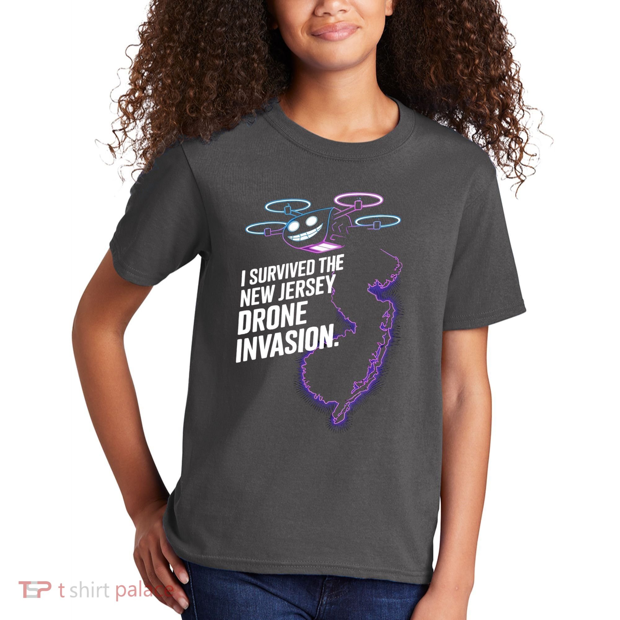 I Survived The New Jersey Drone Invasion Kids T-Shirt