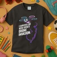 I Survived The New Jersey Drone Invasion Kids T-Shirt thumb 3