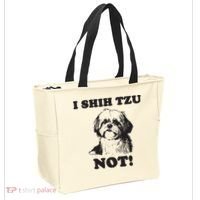 I SHIH TZU NOT Funny Shih Tzu Dog Tote Bag thumb 2