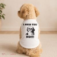 I SHIH TZU NOT Funny Shih Tzu Dog Doggie Tank thumb 2