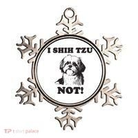 I SHIH TZU NOT Funny Shih Tzu Dog Ornament thumb 0