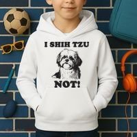 I SHIH TZU NOT Funny Shih Tzu Dog Kids Hoodie thumb 2
