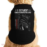 I Study Triggernometry Gun Veteran Christmas Doggie Tank thumb 0