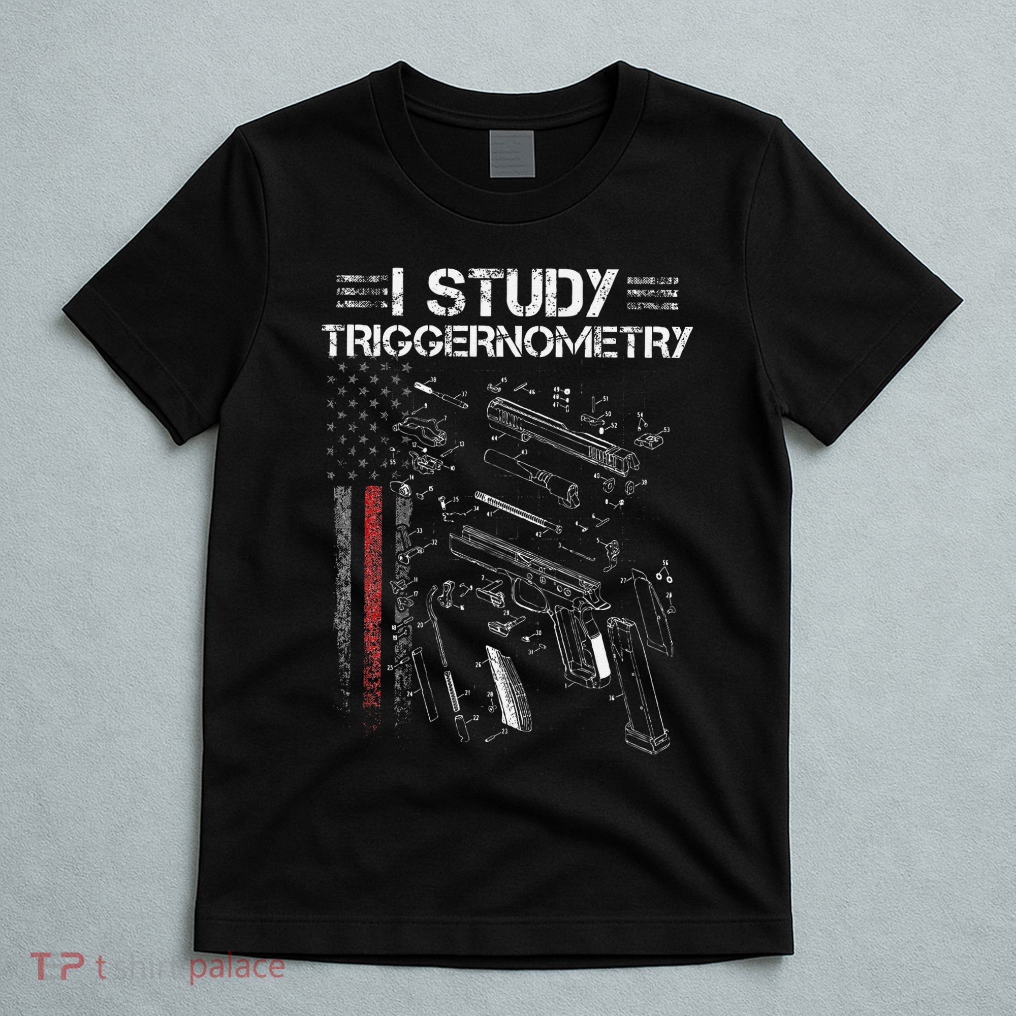 I Study Triggernometry Gun Veteran Christmas T-Shirt