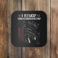 I Study Triggernometry Gun Veteran Christmas Coaster thumb 0