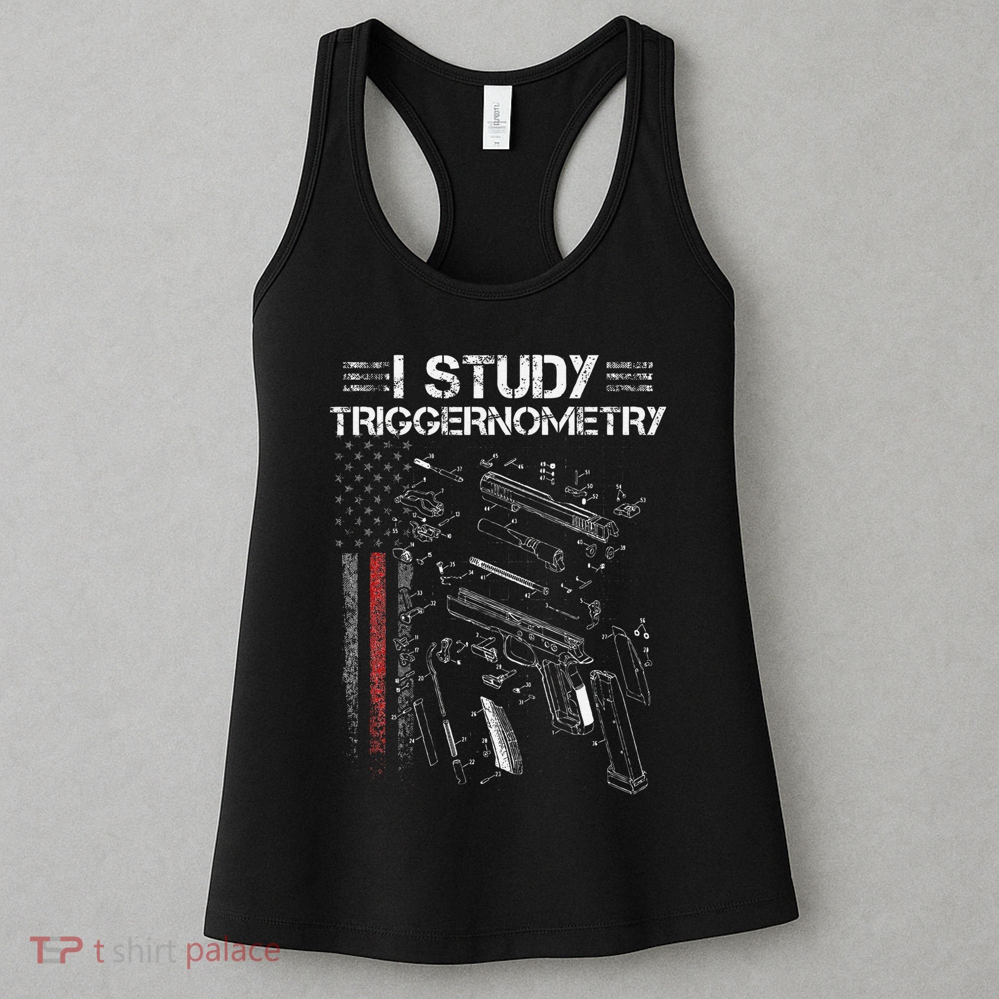 I Study Triggernometry Gun Veteran Christmas Women's Tank Top