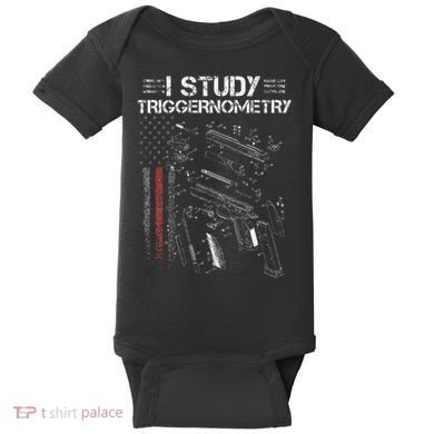 I Study Triggernometry Gun Veteran Christmas Baby Bodysuit