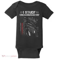I Study Triggernometry Gun Veteran Christmas Baby Bodysuit thumb 0