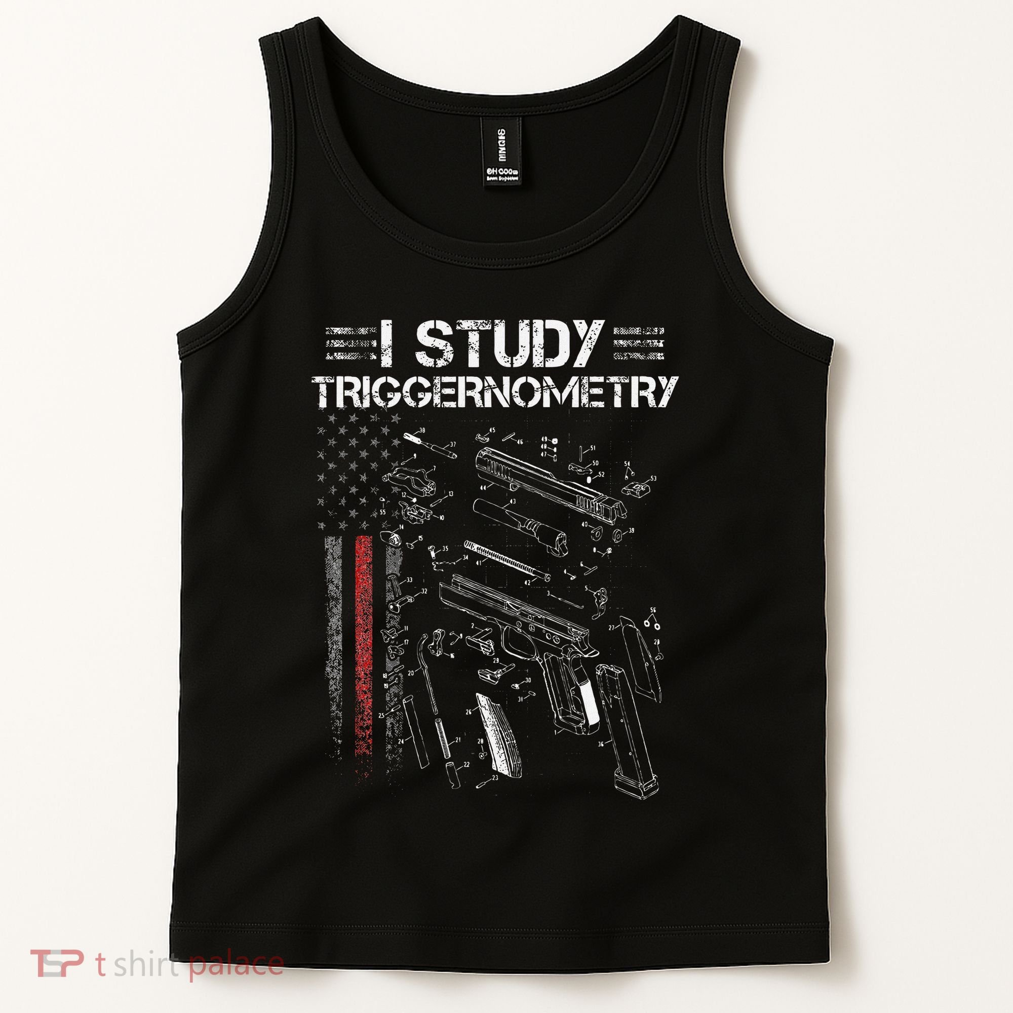 I Study Triggernometry Gun Veteran Christmas Tank Top