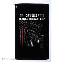 I Study Triggernometry Gun Veteran Christmas Golf Towel thumb 0