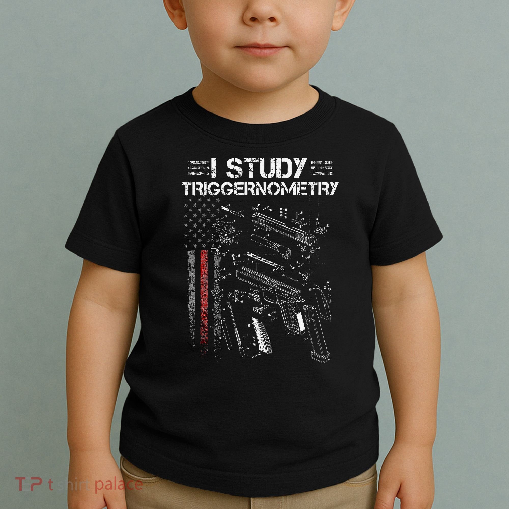 I Study Triggernometry Gun Veteran Christmas Toddler T-Shirt