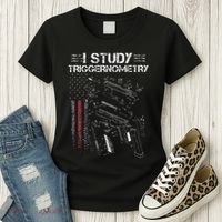 I Study Triggernometry Gun Veteran Christmas Women's T-Shirt thumb 3
