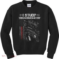 I Study Triggernometry Gun Veteran Christmas Kids Sweatshirt thumb 0