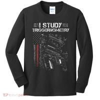 I Study Triggernometry Gun Veteran Christmas Kids Long Sleeve Shirt thumb 0