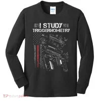 I Study Triggernometry Gun Veteran Christmas Kids Long Sleeve Shirt thumb 0