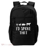 I'd Smoke That Funny BBQ Weed Cannabis Backpack thumb 0
