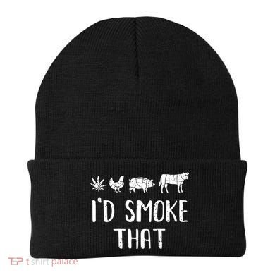 I'd Smoke That Funny BBQ Weed Cannabis Beanie