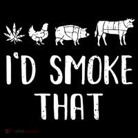 I'd Smoke That Funny BBQ Weed Cannabis Mousepad thumb 1