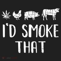 I'd Smoke That Funny BBQ Weed Cannabis Hat thumb 2