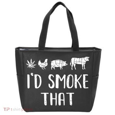 I'd Smoke That Funny BBQ Weed Cannabis Tote Bag