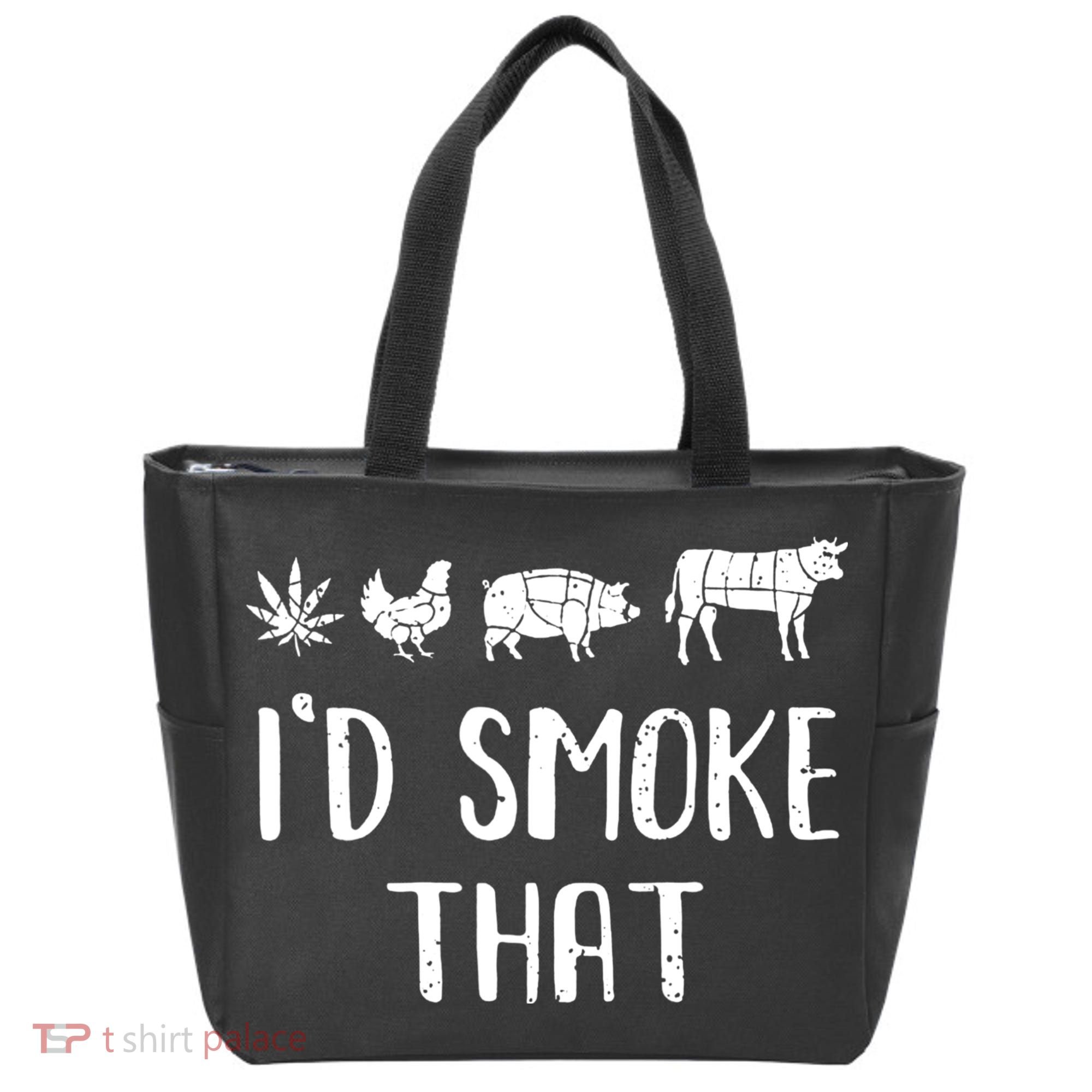 I'd Smoke That Funny BBQ Weed Cannabis Tote Bag