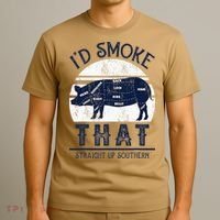 I'd Smoke That Straight Up Southern Pig Vintage T-Shirt thumb 3