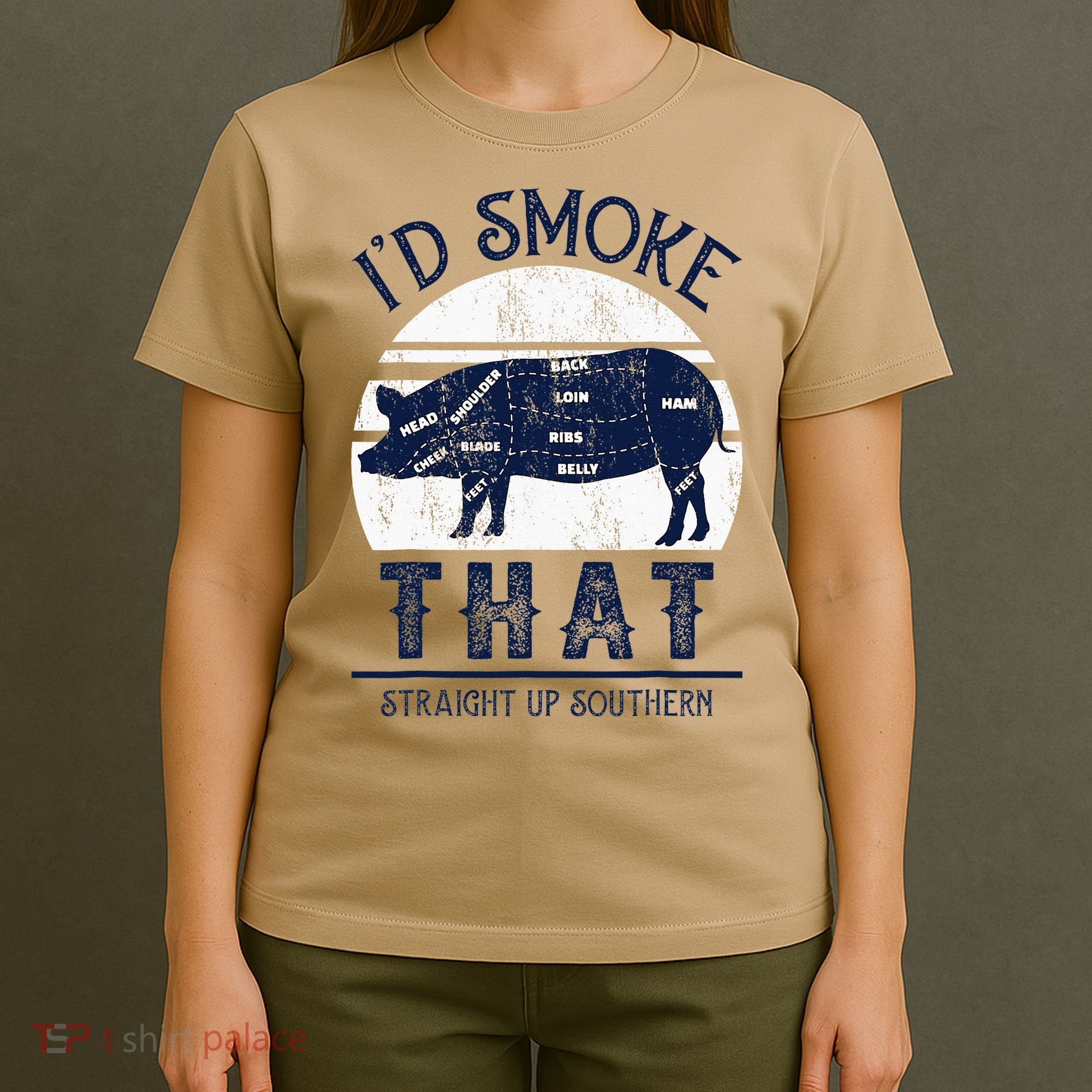 I'd Smoke That Straight Up Southern Pig Vintage T-Shirt