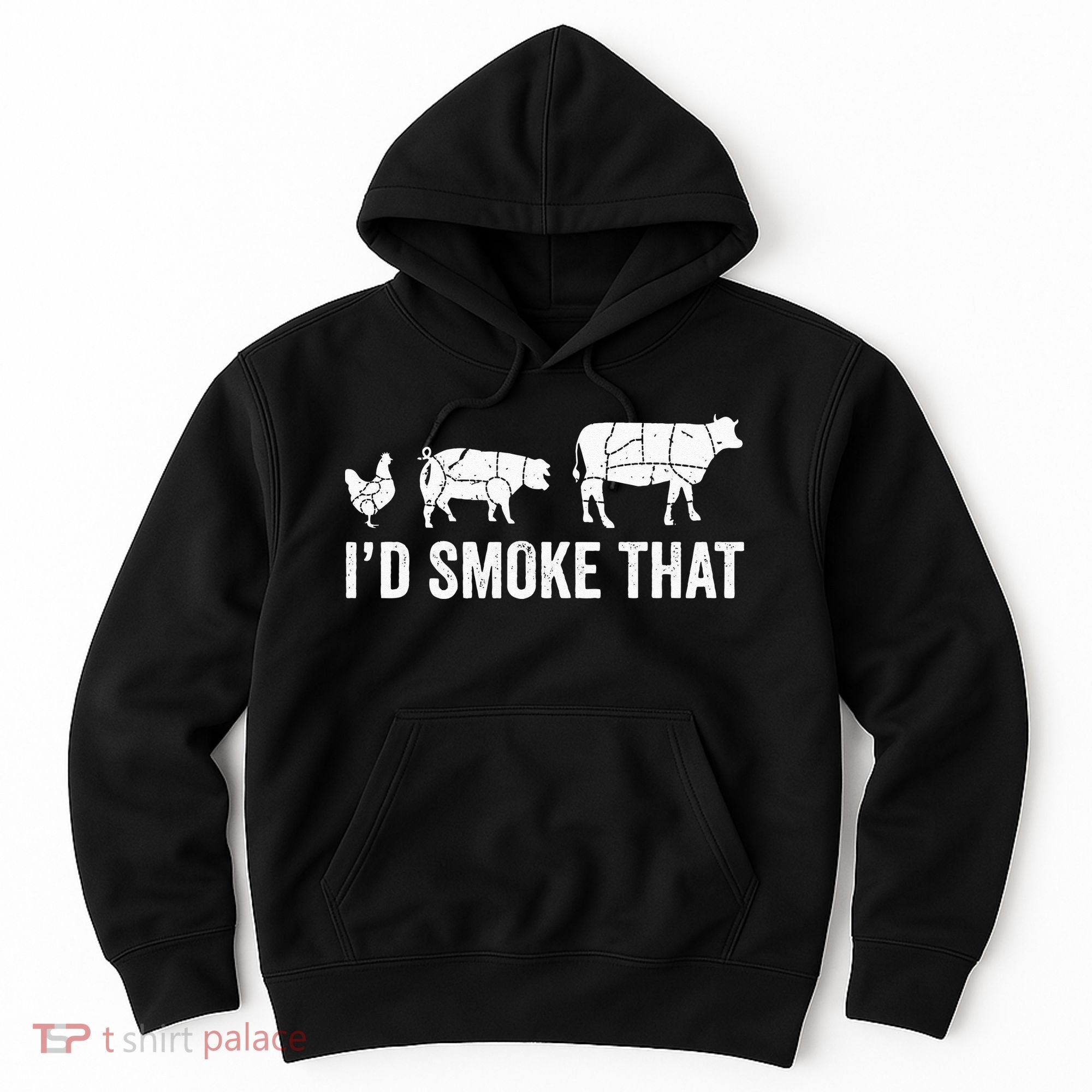 I'd Smoke That Fun BBQ Smoker Chef Hoodie