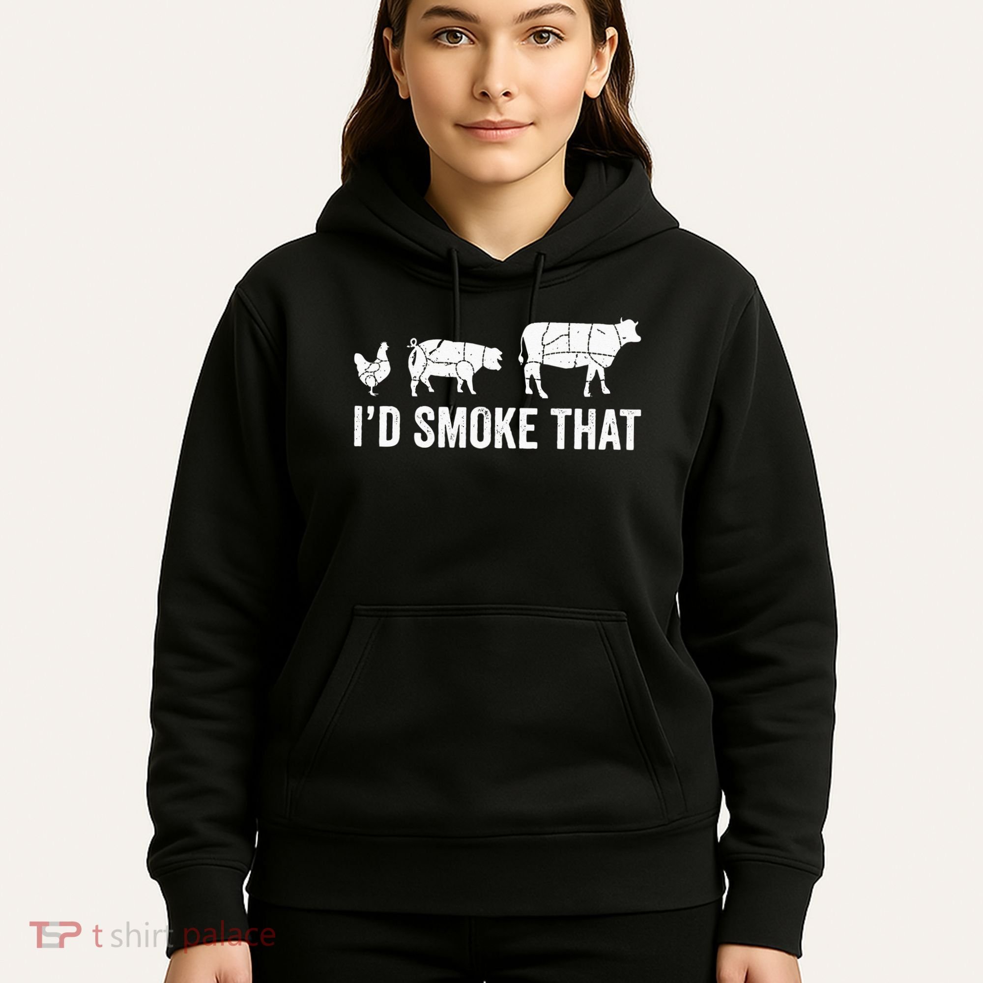 I'd Smoke That Fun BBQ Smoker Chef Hoodie