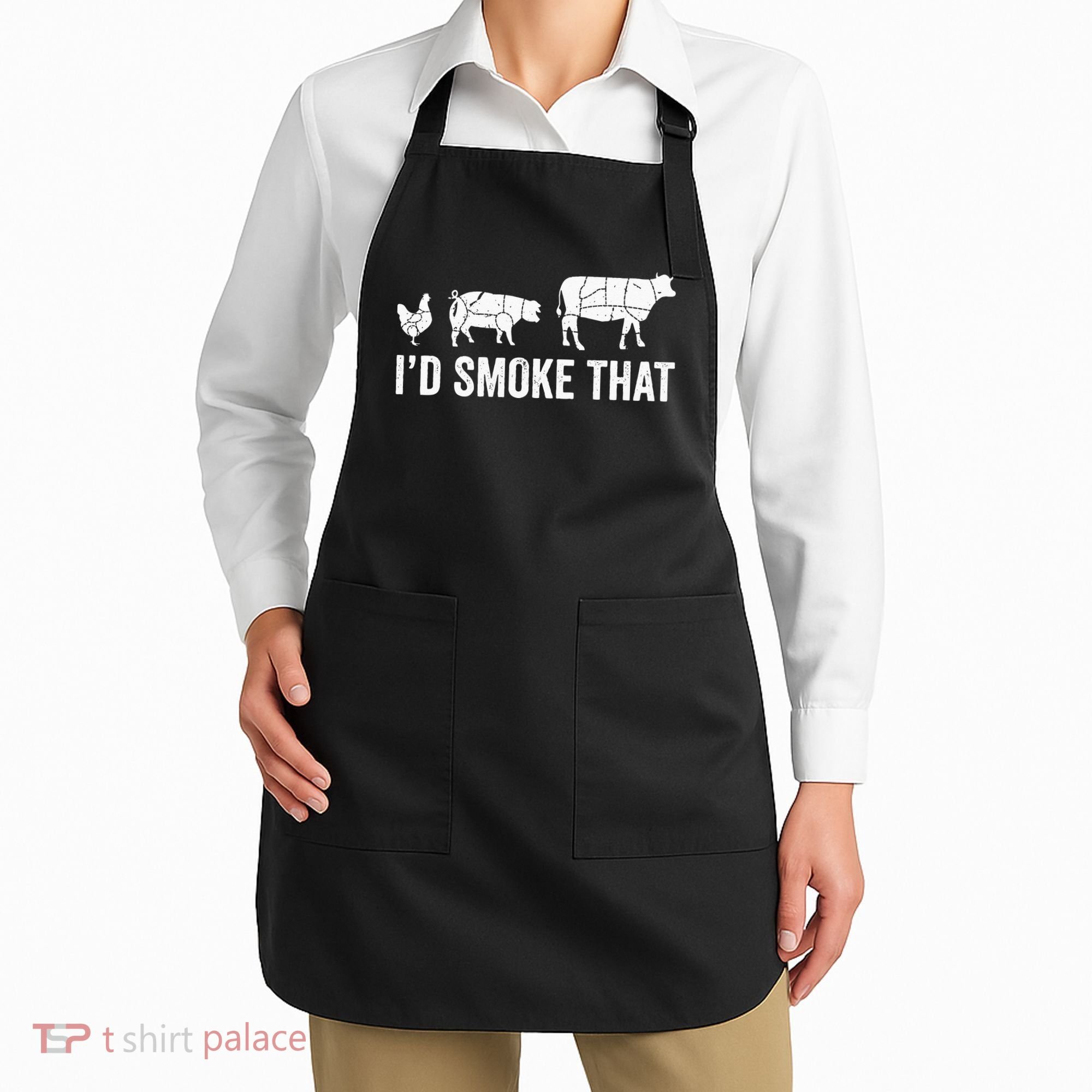 I'd Smoke That Fun BBQ Smoker Chef Apron