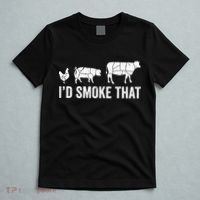 I'd Smoke That Fun BBQ Smoker Chef T-Shirt thumb 5