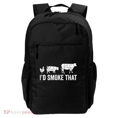I'd Smoke That Fun BBQ Smoker Chef Backpack