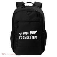 I'd Smoke That Fun BBQ Smoker Chef Backpack thumb 0