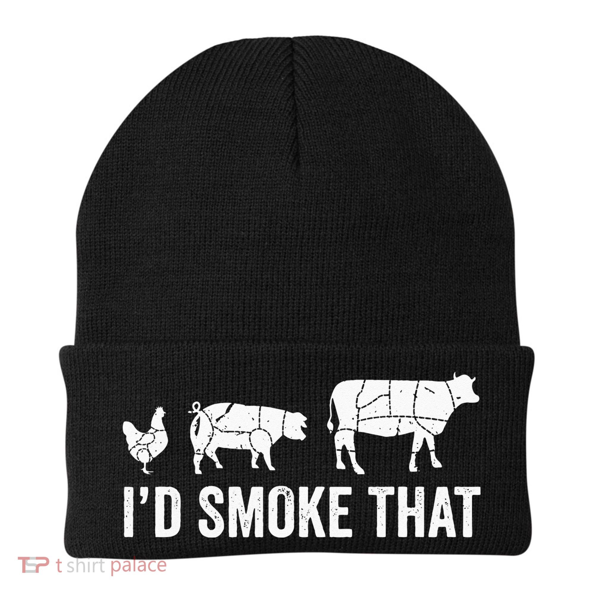 I'd Smoke That Fun BBQ Smoker Chef Beanie