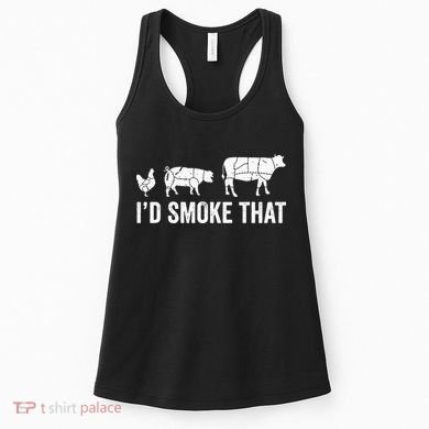 I'd Smoke That Fun BBQ Smoker Chef Women's Tank Top