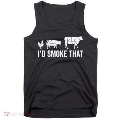 I'd Smoke That Fun BBQ Smoker Chef Tank Top