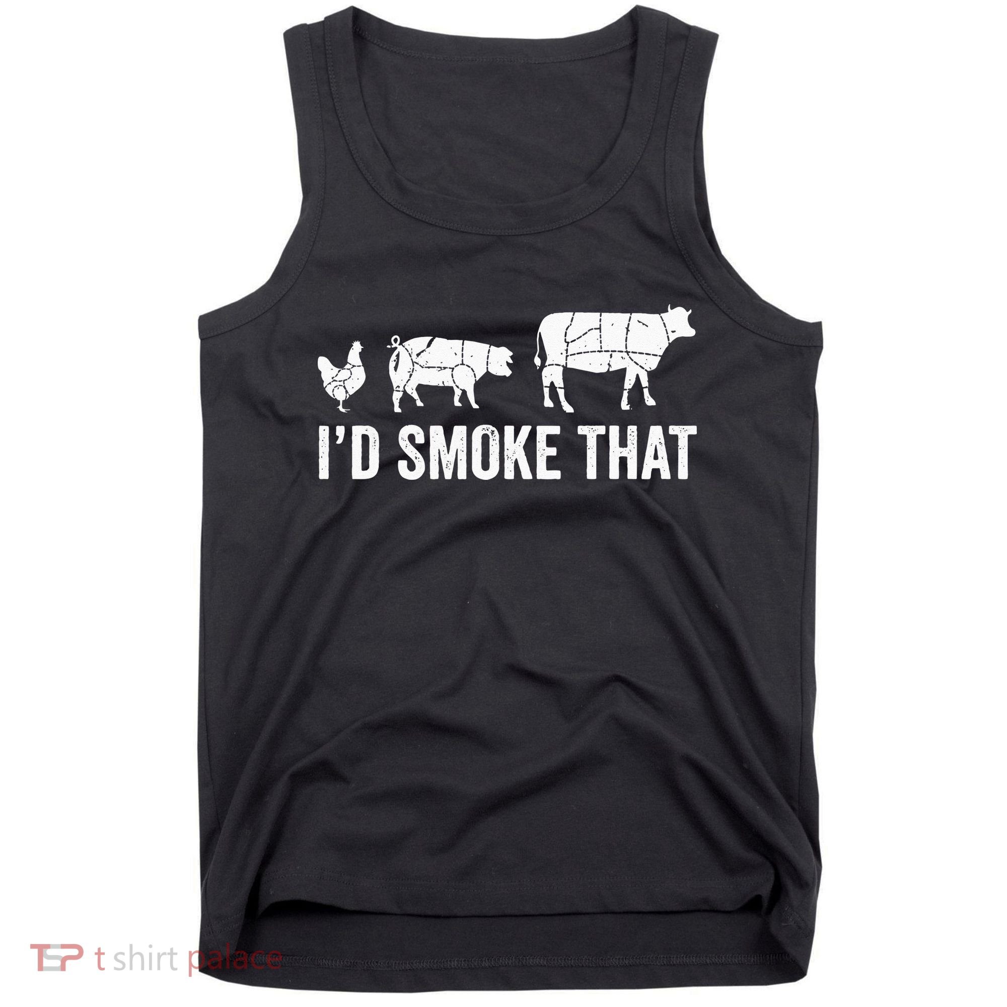 I'd Smoke That Fun BBQ Smoker Chef Tank Top
