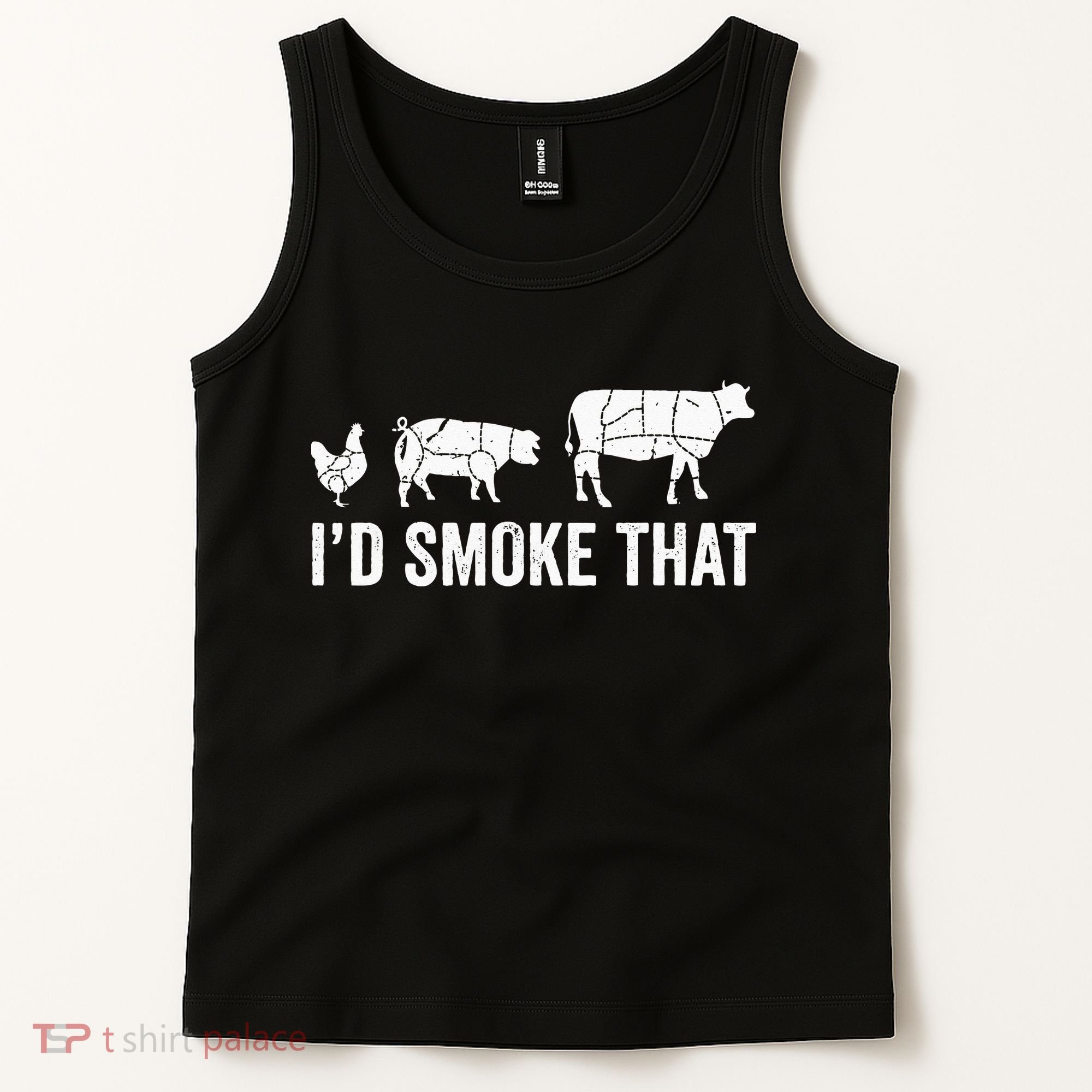 I'd Smoke That Fun BBQ Smoker Chef Tank Top