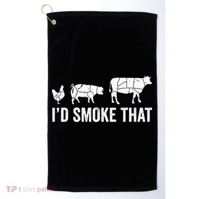 I'd Smoke That Fun BBQ Smoker Chef Golf Towel
