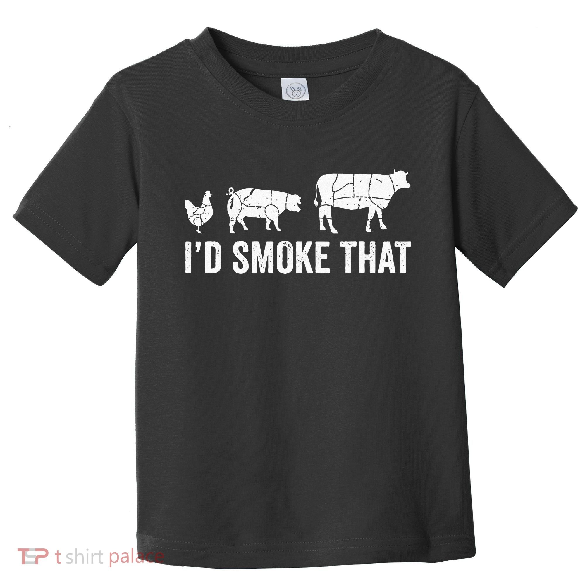 I'd Smoke That Fun BBQ Smoker Chef Toddler T-Shirt