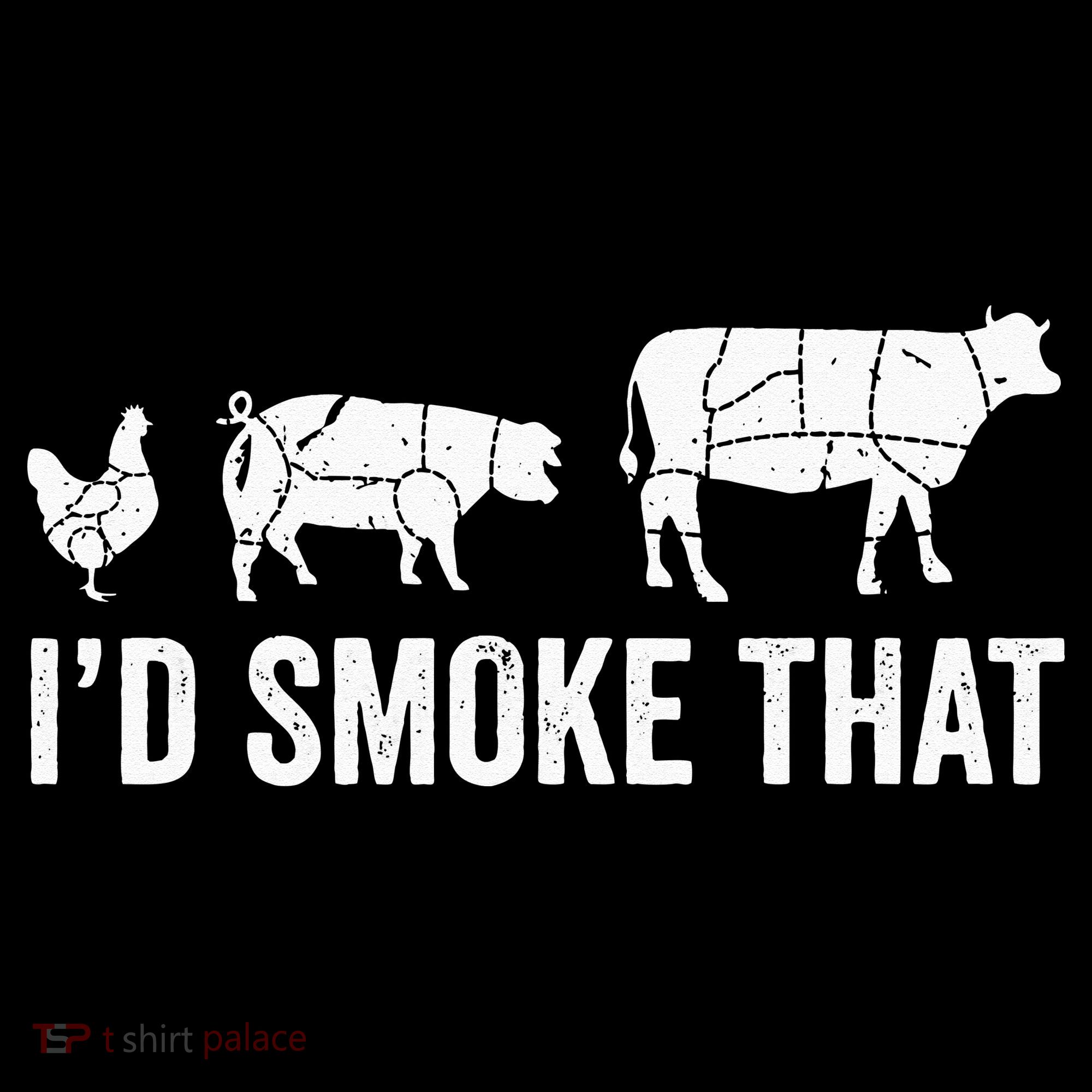 I'd Smoke That Fun BBQ Smoker Chef Women's T-Shirt