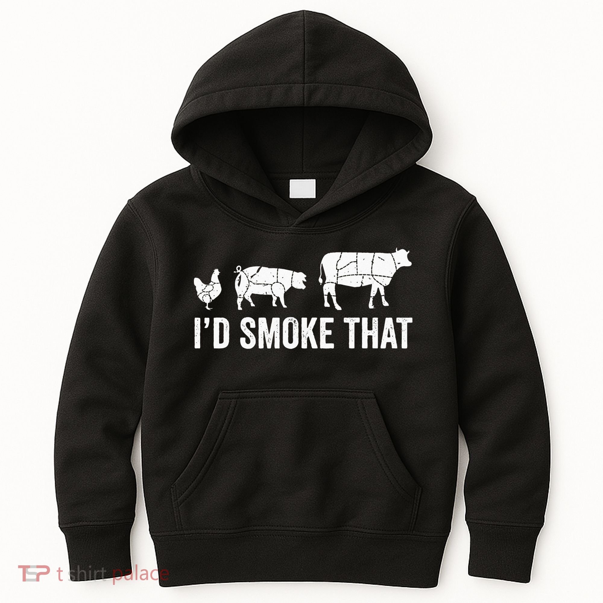 I'd Smoke That Fun BBQ Smoker Chef Kids Hoodie