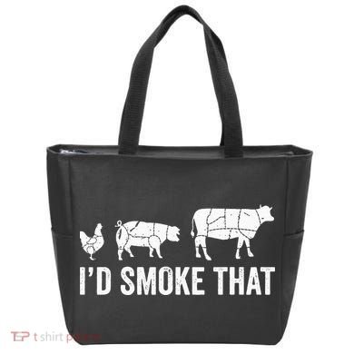 I'd Smoke That Fun BBQ Smoker Chef Tote Bag