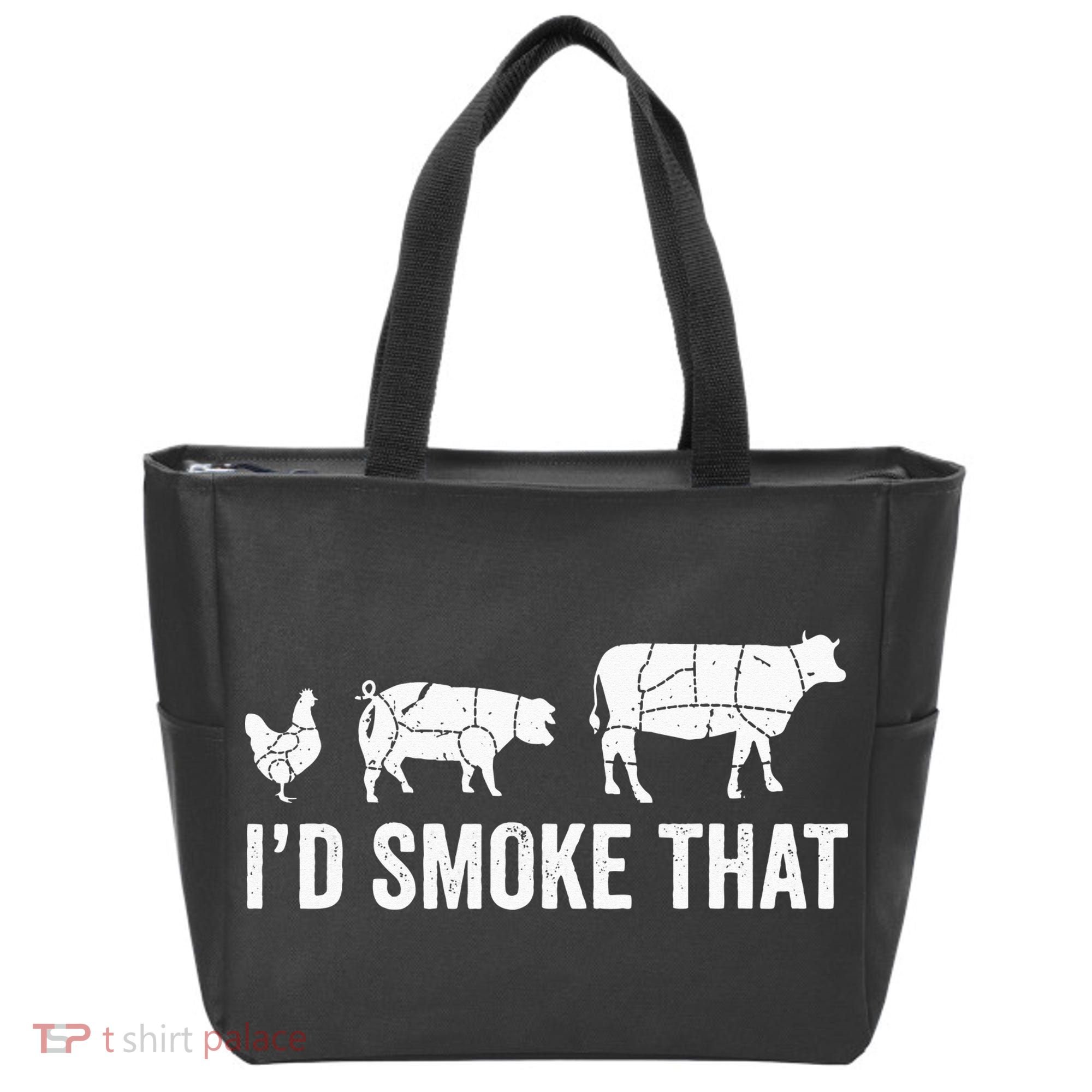 I'd Smoke That Fun BBQ Smoker Chef Tote Bag