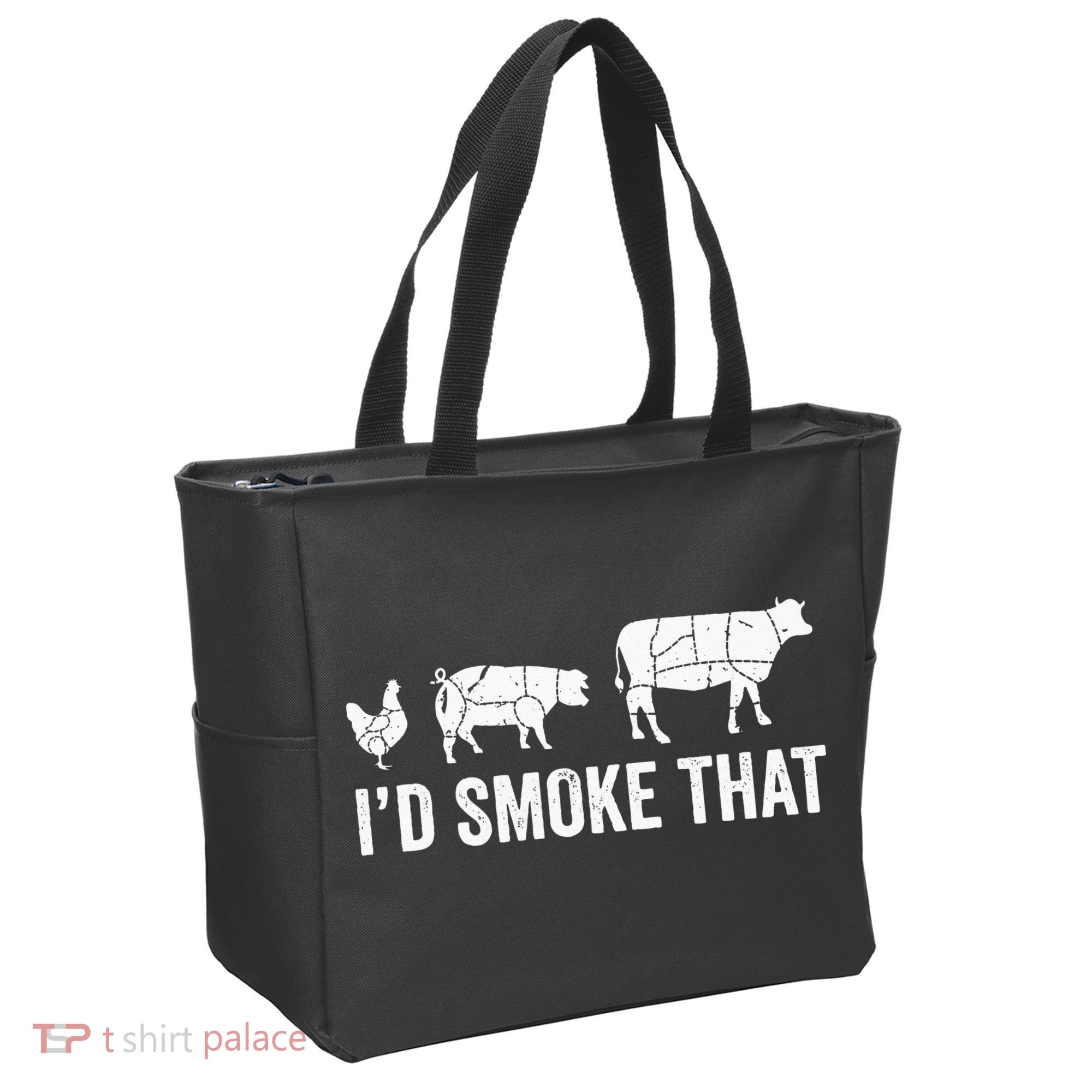 I'd Smoke That Fun BBQ Smoker Chef Tote Bag