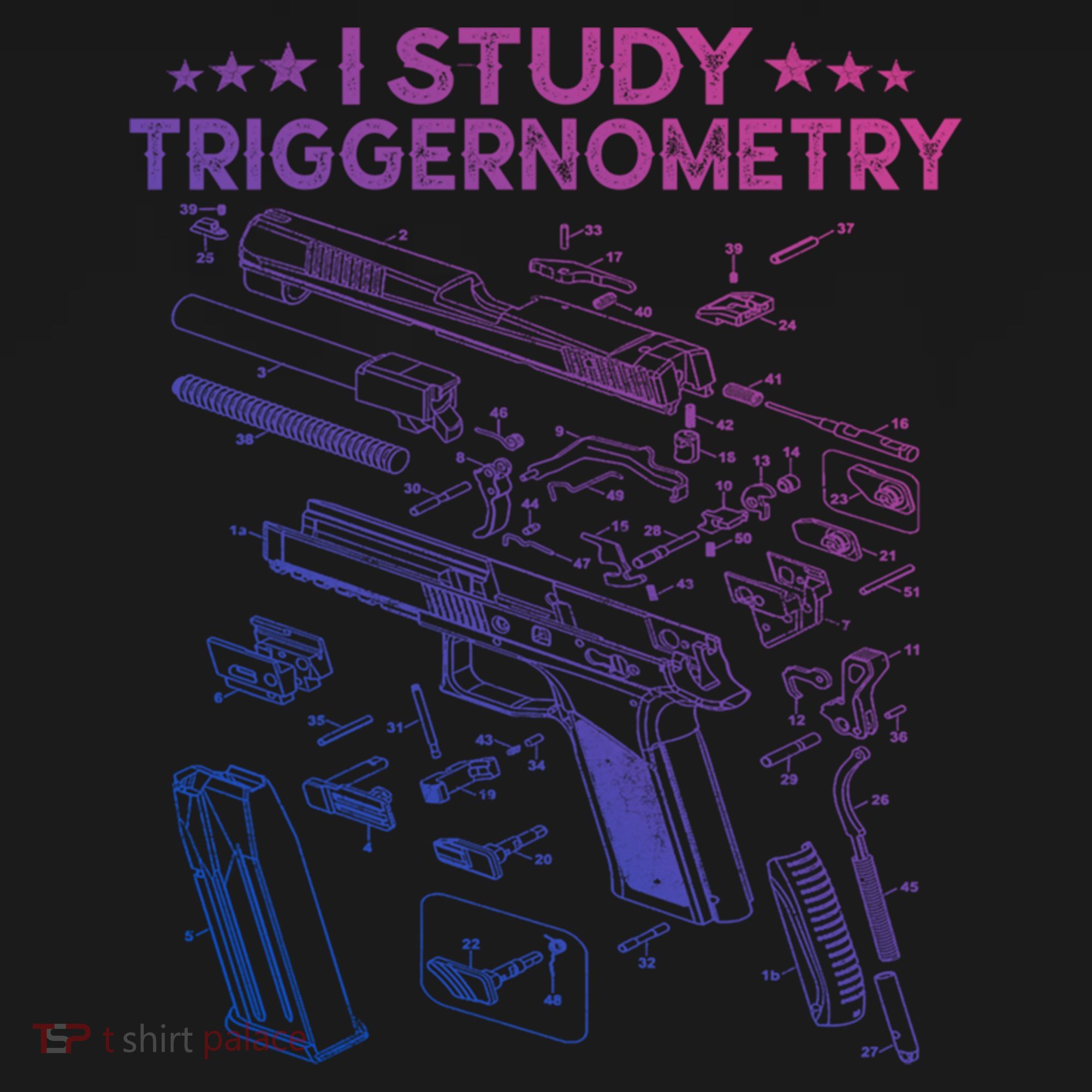 I Study Triggernometry Gun Funny Gift Veteran Christmas Gift Pajama Set