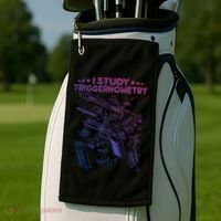 I Study Triggernometry Gun Funny Gift Veteran Christmas Gift Golf Towel thumb 2