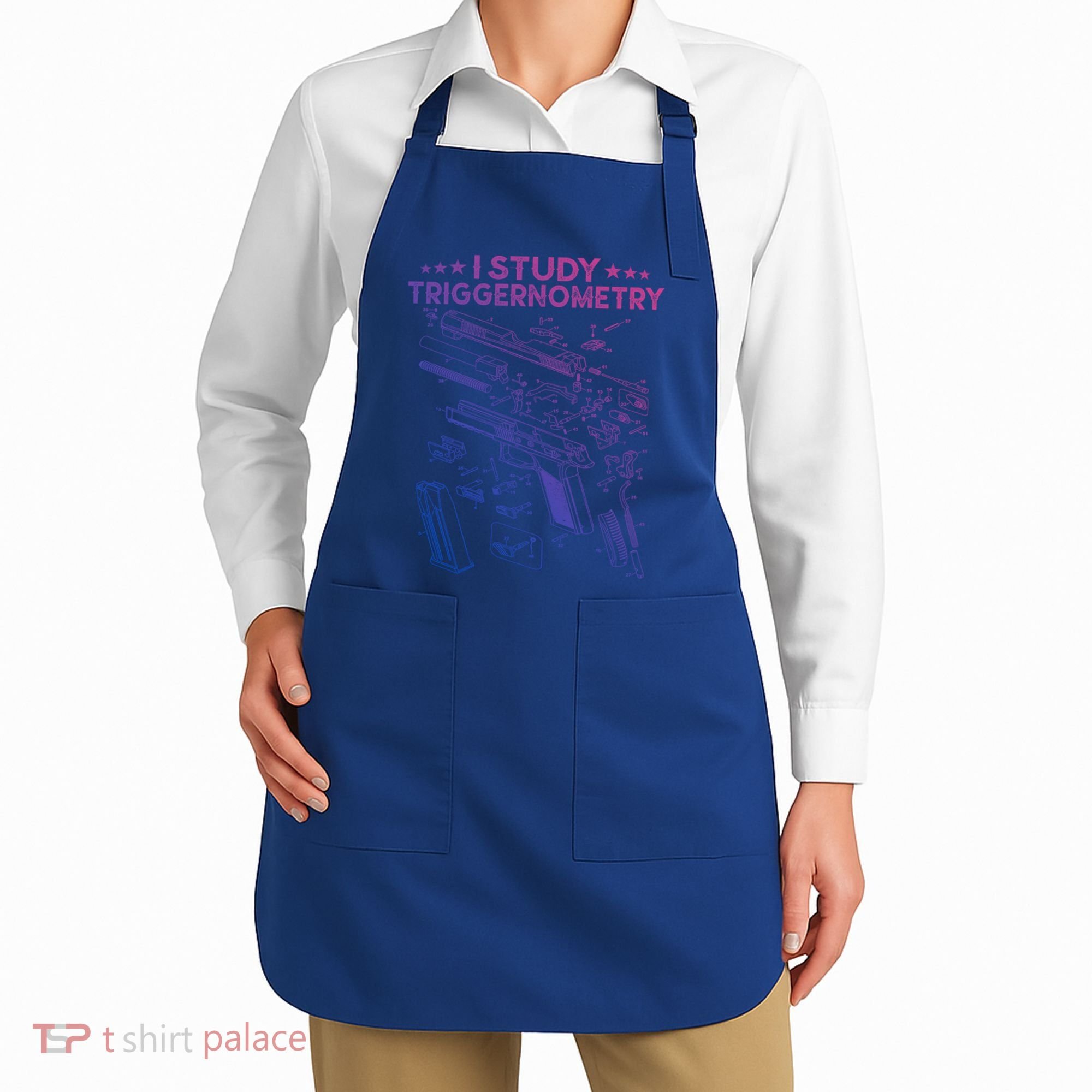 I Study Triggernometry Gun Funny Gift Veteran Christmas Gift Apron