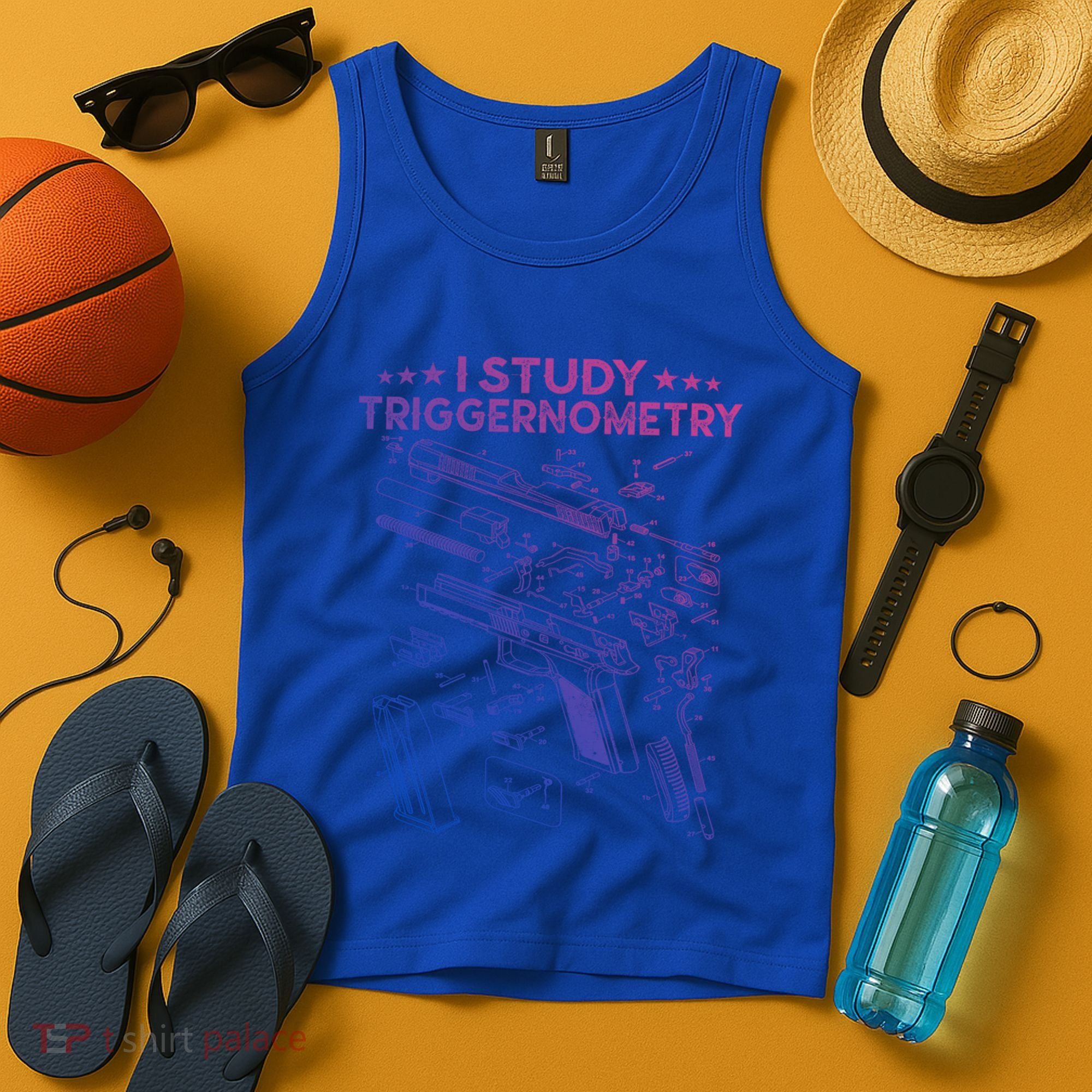 I Study Triggernometry Gun Funny Gift Veteran Christmas Gift Tank Top